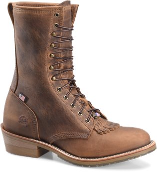 Light Brown Double H Boot Mens 10 In ST Packer Old Town Folklore